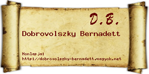 Dobrovolszky Bernadett névjegykártya